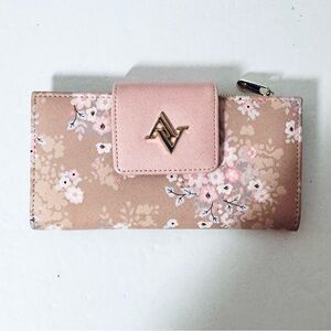 Adrienne Vittadini Floral Pink Wallet — Blush Floral Women's Wallet Lined